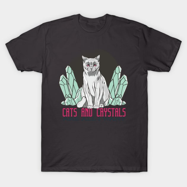 Cat and Crystal T-Shirt by Shirtseller0703